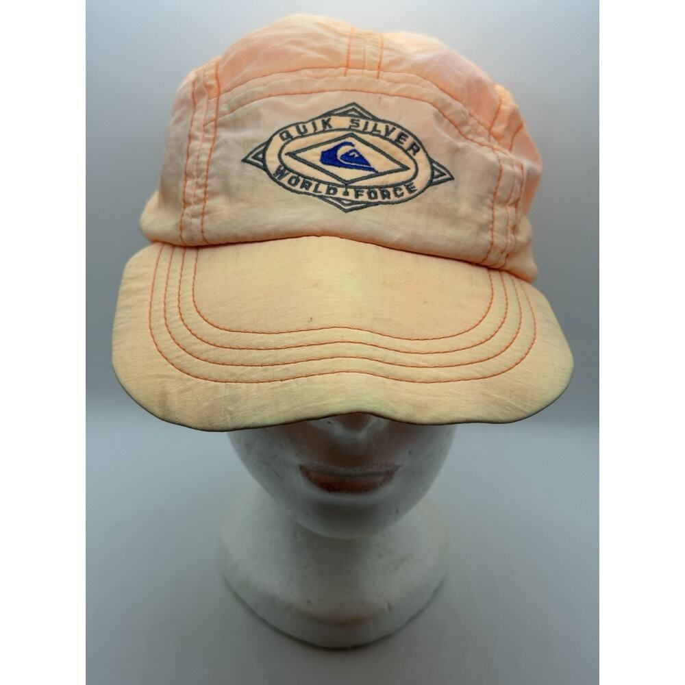 Rare Vtg 80s Quicksilver World Force Cap Surfer Beach Volleyball Baseball Hat